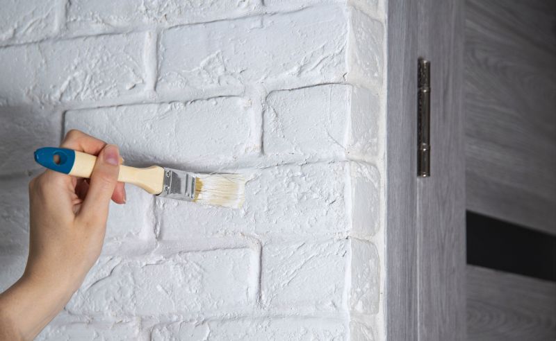 Home with painted brick facade