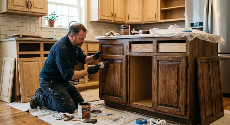 Kitchen Cabinet Staining in Dayton, OH